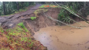 Culvert washout at Alpine Road in February 2017