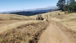 Fire prevention mowing on Monte Bello Road in Monte Bello Preserve. (Rich Hopp)