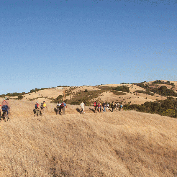 Group with Black Mountain in the Distance